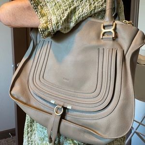 Chloe Marcie Satchel Tan color like new with tags